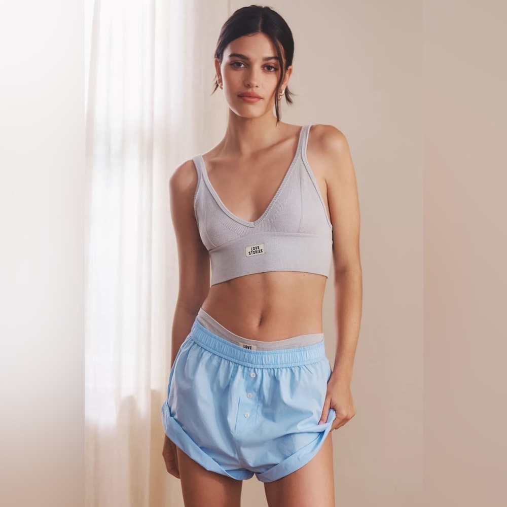 Anthropologie THE WREN BOXER SHORTS BY ANTHROPOLOGIE: ROLLED EDITION Blue XXS